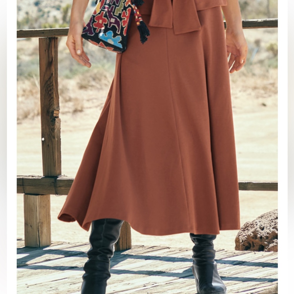 Peruvian Connection Pima Cotton Gored Skirt